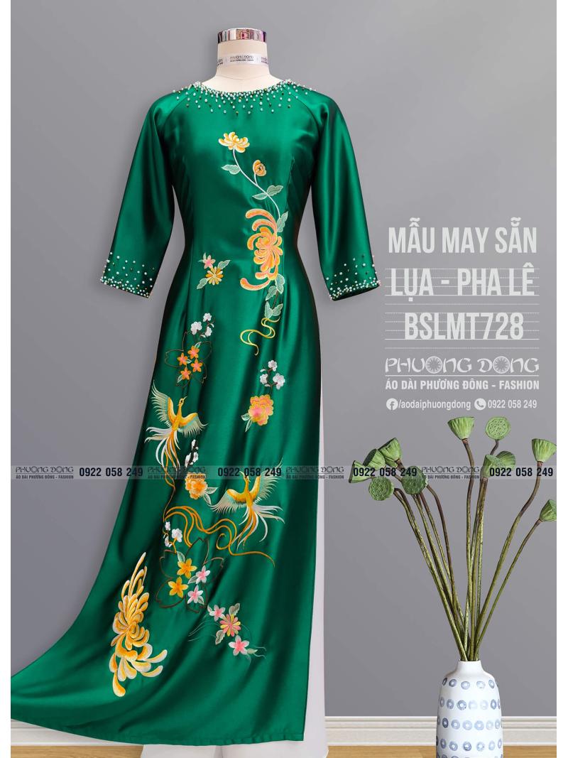 Áo Dài Bà Sui Lụa Thêu Kết Pha Lê BSLMT728